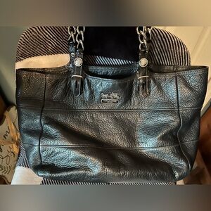 Coach Black Leather Shoulder Bag
